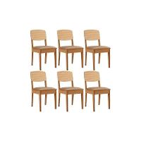 Cadeira Sala De Jantar Havana Premium Kit 6 Un Naturalle/linho Bege Turim - Rufato - 1