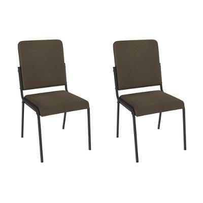 Cadeira Sala De Jantar Genebra 2c129prf Aço Kit 2 Un Preto/suede Cappuccino - Kappesberg