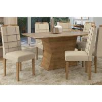 Cadeira Sala De Jantar Flora 2cad161 Madeirado Kit 2 Un Carvalho/boucle Cinza - Kappesberg - 3