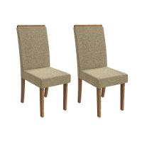 Cadeira Sala De Jantar íris 2cad142 Madeirado Kit 2 Un Canela/boucle Bege - Kappesberg - 1