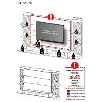 Painel Tv 60" Com Espelho Nairóbi Multimóveis V3150 Branco Branco
