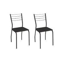 Cadeira Sala De Jantar Malta 2c140prf Aço Kit 2 Un Preto/ano Preto - Kappesberg - 1
