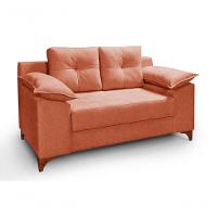 Conjunto Sofá Ibiza 3 E 2 Lugares 2,22m E 1,57m Veludo Confortável Goiaba 207 - 3