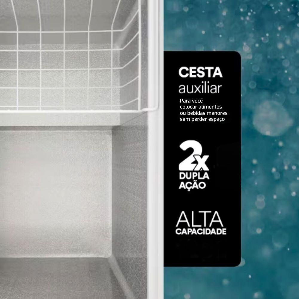 Freezer Expositor Horizontal Dupla Ação 410 Litros Eco Gelo Tampa De Vidro EEH500XX Eos 110V - 6