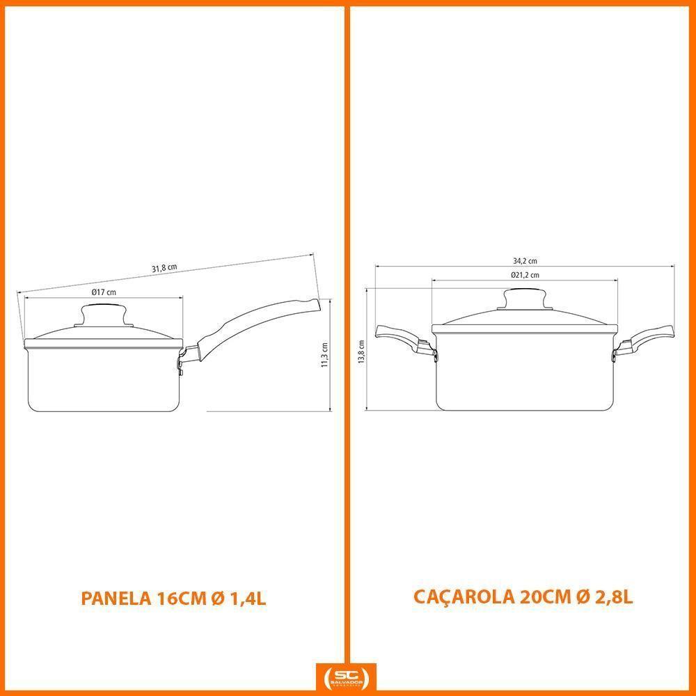 Fogão Cooktop Inox A Gás 4 Bocas 1 Dupla ECG04 Eos + 2 Panelas Tramontina Turim Bivolt - 3