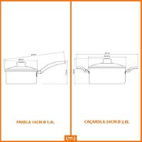 Fogão Cooktop Inox A Gás 4 Bocas 1 Dupla ECG04 Eos + 2 Panelas Tramontina Turim Bivolt - 3