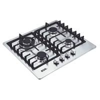 Fogão Cooktop Inox A Gás 4 Bocas 1 Dupla ECG04 Eos + 2 Panelas Tramontina Turim Bivolt - 6