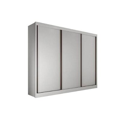 Guarda Roupa 3 Portas De Correr E 4 Gavetas Diamond/londres Neve - Novo Horizonte