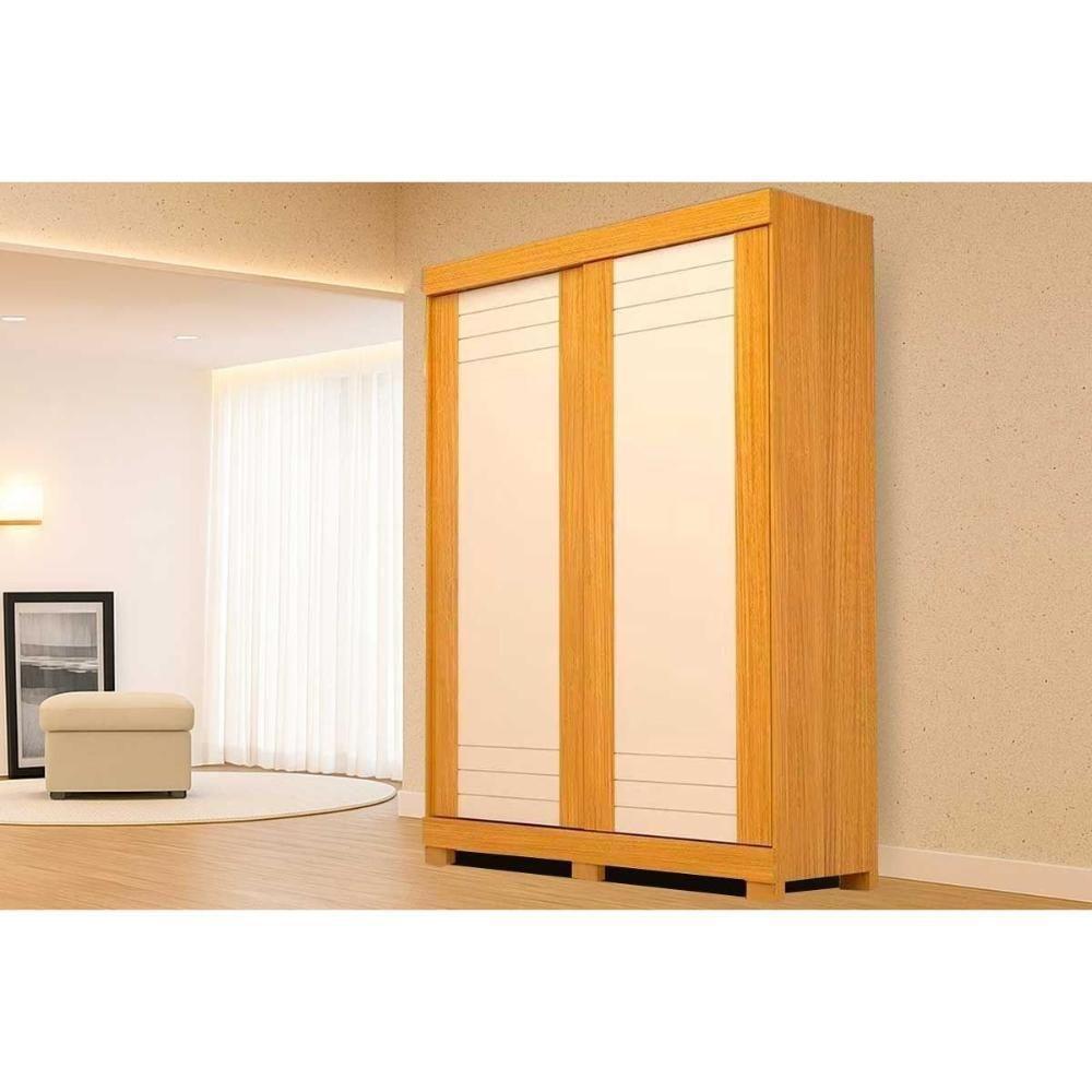 Guarda Roupa 2 Portas E 2 Gavetas Ayla Flex Nature/nature Ou Off White - Acp - 1