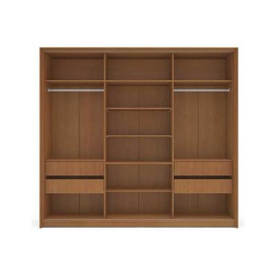 Guarda Roupa Casal Lisboa 3 Portas de Correr 4 Gavetas Freijo-creme Politorno