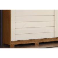 Guarda Roupa 2 Portas De Correr E 6 Gavetas C/ Pés Cayman Nature/off White - Henn - 6