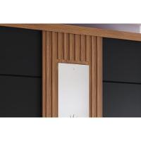 Guarda Roupa 3 Portas De Correr (1 C/ Espelho) E 2 Gavetas C/ Pés Briz B376 Nature/off White - Henn - 5