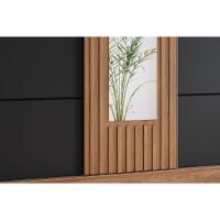 Guarda Roupa 3 Portas De Correr (1 C/ Espelho) E 2 Gavetas C/ Pés Briz B376 Nature/off White - Henn - 6