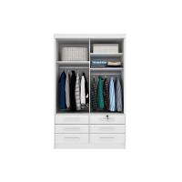 Guarda Roupa 2 Portas De Correr E 6 Gavetas Chicago Cinamomo/off White - Tcil Móveis - 5