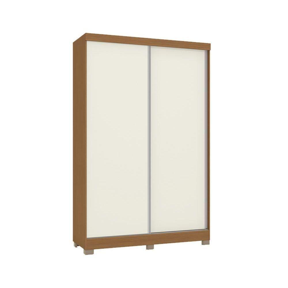 Guarda Roupa 2 Portas De Correr E 2 Gavetas C/ Pés Cb02n571 Flex Canela/canela Ou Off White - Kappesberg - 1