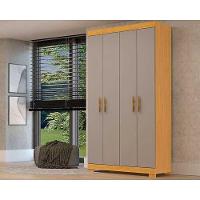 Guarda Roupa 4 Portas 2 Gavetas Lana Branco - Acp - 4