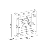 Guarda Roupa 4 Portas (2 C/ Espelho) E 6 Gavetas Cádis Cafe Touch - Demóbile - 3