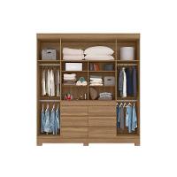 Guarda Roupa 4 Portas (2 C/ Espelho) E 6 Gavetas Cádis Cafe Touch - Demóbile