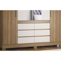 Guarda Roupa 4 Portas (2 C/ Espelho) E 6 Gavetas Cádis Cafe Touch - Demóbile - 6