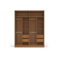 Guarda Roupa 4 Portas (2 C/ Espelho) E 4 Gavetas Valência Branco/cinza - Politorno - 3