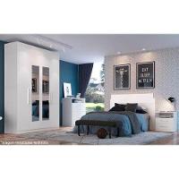 Guarda Roupa 4 Portas (2 C/ Espelho) E 2 Gavetas Ph 1714 Carvalho Vermontt/off White - Herval - 3