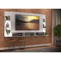 Painel Com Suporte Tv 65" E 4 Leds Vegas Premium Multimóveis V3674 Branco Branco - 2