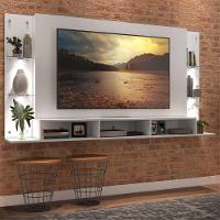 Painel Com Suporte Tv 65" E 4 Leds Vegas Premium Multimóveis V3674 Branco Branco - 7