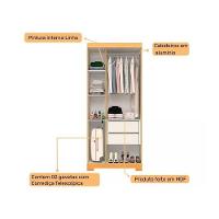 Guarda Roupa 3 Portas E 2 Gavetas Lana Nature/off White - Acp