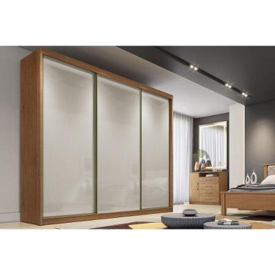 Guarda Roupa 3 Portas De Correr E 8 Gavetas Sollo/logan Cumaru/fendi 25 - Novo Horizonte