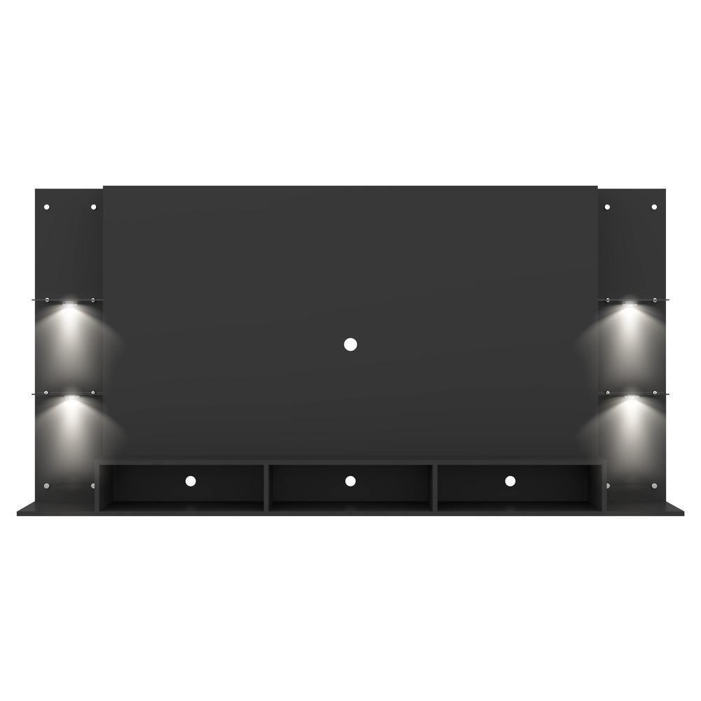 Painel Com Suporte Tv 65" E 4 Leds Vegas Premium Multimóveis V3674 Preto Preto - 3