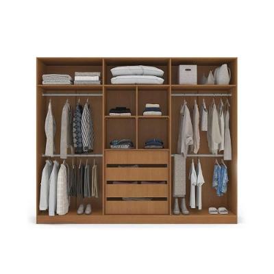 Guarda Roupa Casal Valência 6 Portas de Bater 4 Gavetas Branco-creme Politorno