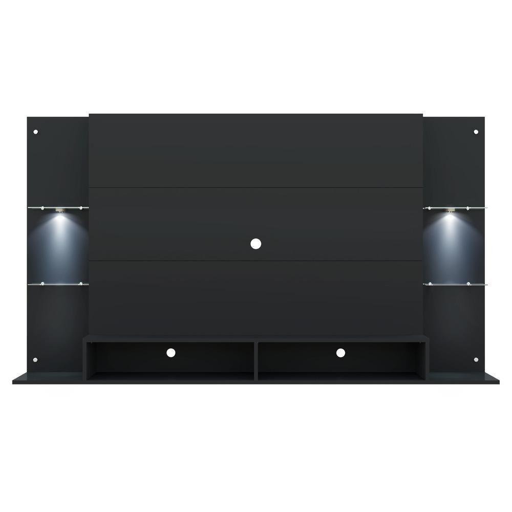 Painel Com Suporte Tv 60´´ e 2 Leds Prateleiras De Vidro - 7