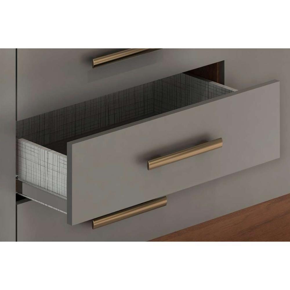 Guarda Roupa 6 Portas (2 C/ Espelho) E 3 Gavetas Débora Cinamomo - Acp - 7