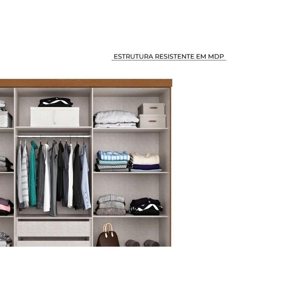 Guarda Roupa 6 Portas (2 C/ Espelho) E 2 Gavetas Ph1707 Cedro/off White - Herval - 4