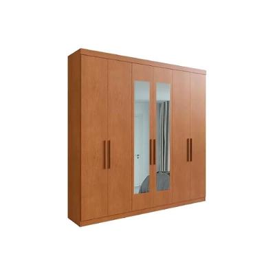 Guarda Roupa Casal PH1707 6 Portas de Abrir 2 Gavetas Carvalho