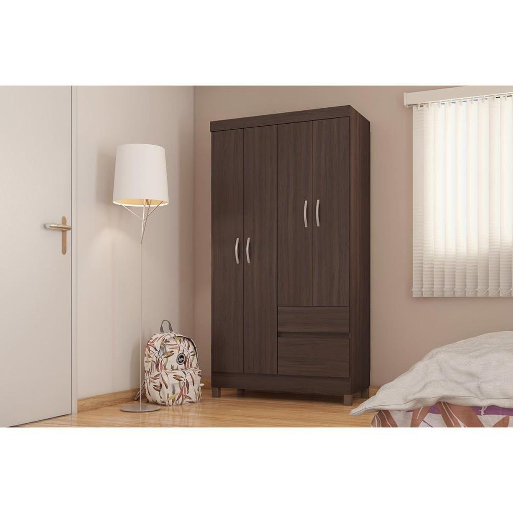 Guarda Roupa 4 Portas E 2 Gavetas Lotus Cafe Touch - Demóbile - 1