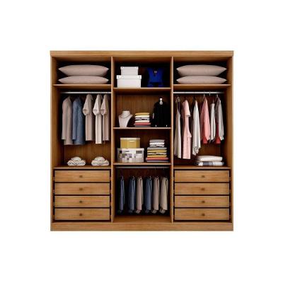 Guarda Roupa Casal New Vértice-Messina 6 Portas de Bater 8 Gavetas Messina Cumaru-Fendi