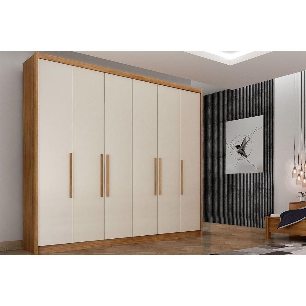 Guarda Roupa 6 Portas E 6 Gavetas Santoro/bolonha Cumaru/fendi 25 - Novo Horizonte - 1