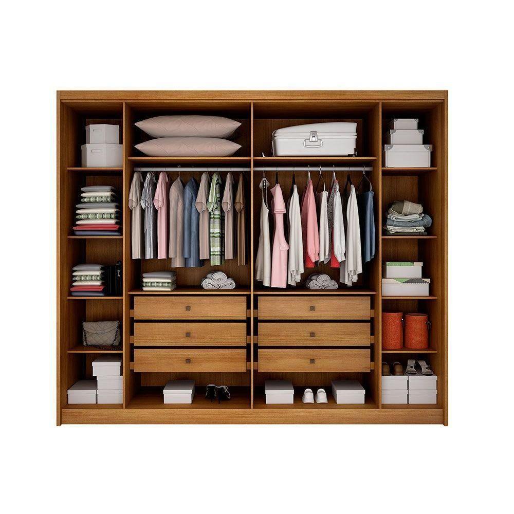 Guarda Roupa 6 Portas E 6 Gavetas Santoro/bolonha Cumaru/fendi 25 - Novo Horizonte - 3