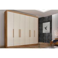Guarda Roupa 6 Portas E 6 Gavetas Santoro/bolonha Cumaru/fendi 25 - Novo Horizonte - 1