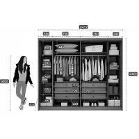Guarda Roupa 6 Portas E 6 Gavetas Santoro/bolonha Cumaru/fendi 25 - Novo Horizonte - 2