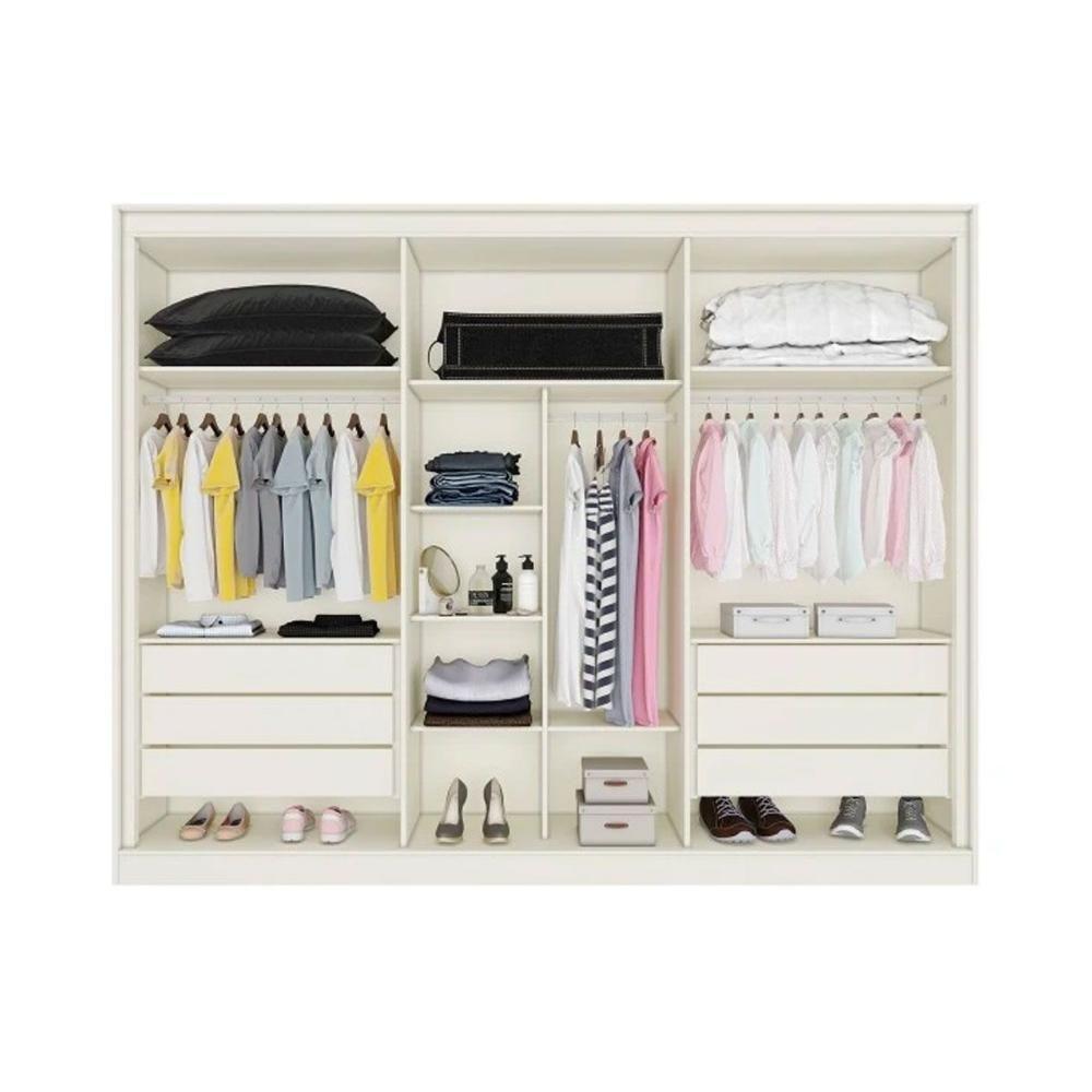 Guarda Roupa 6 Portas E 6 Gavetas Argos Off White - Europa - 6