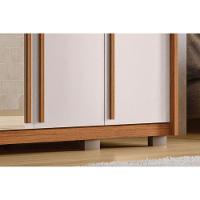 Guarda Roupa 6 Portas E 6 Gavetas C/ Espelho Quintus Lux Freijo/off White - Caemmun - 5