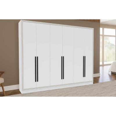 Guarda Roupa 6 Portas E 4 Gavetas Valência Branco - Politorno