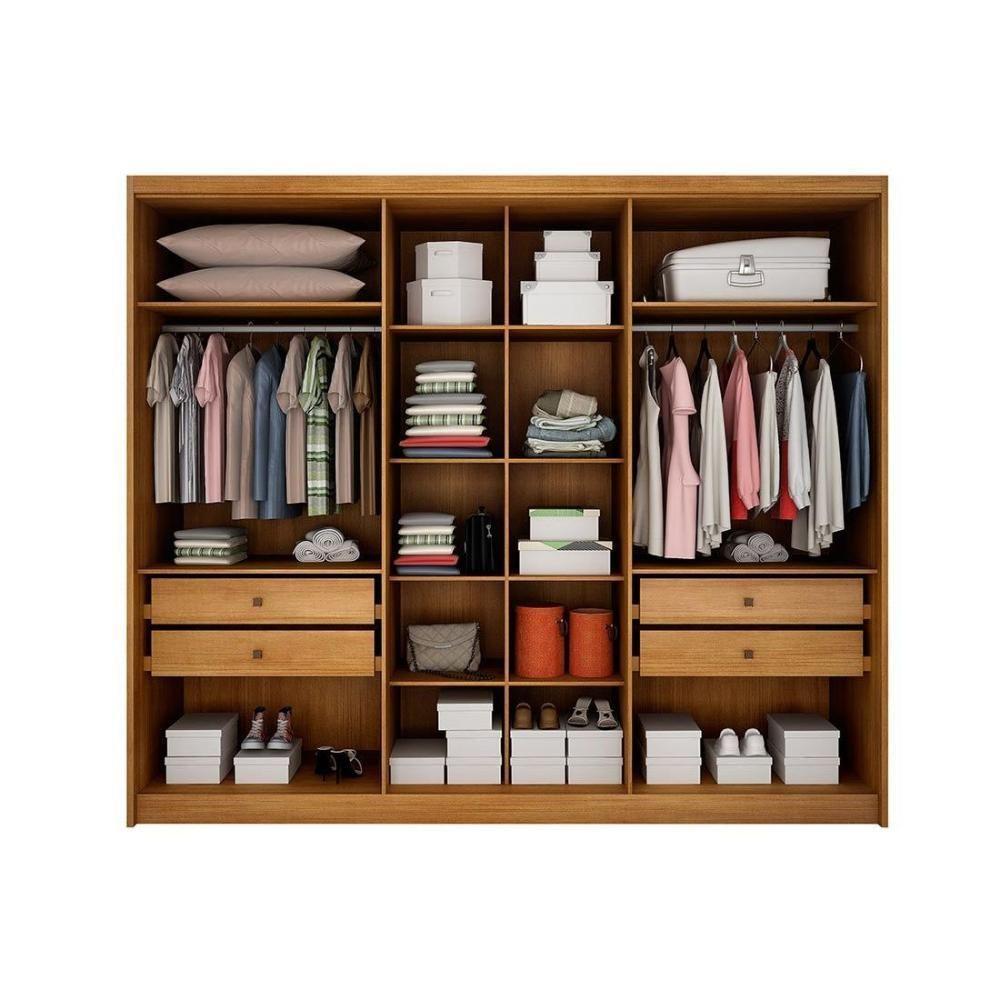 Guarda Roupa 6 Portas E 4 Gavetas Rizon/linea Plus Cumaru/fendi 25 - Novo Horizonte - 3