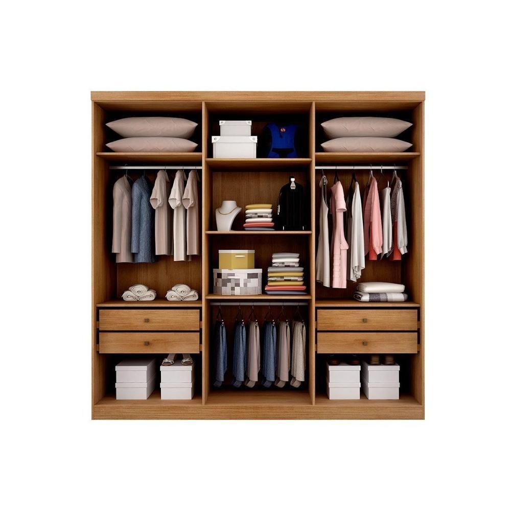 Guarda Roupa 6 Portas E 4 Gavetas New Vértice/messina Cumaru/fendi 25 - Novo Horizonte - 3