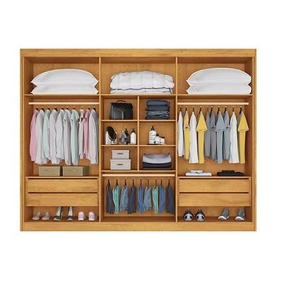 Guarda Roupa Casal Alba Plus 6 Portas de Bater 4 Gavetas Off White Europa