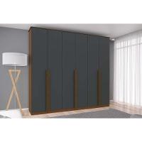 Guarda Roupa 6 Portas E 3 Gavetas Ph 1803 Carvalho Vermontt/grafite - Herval - 1