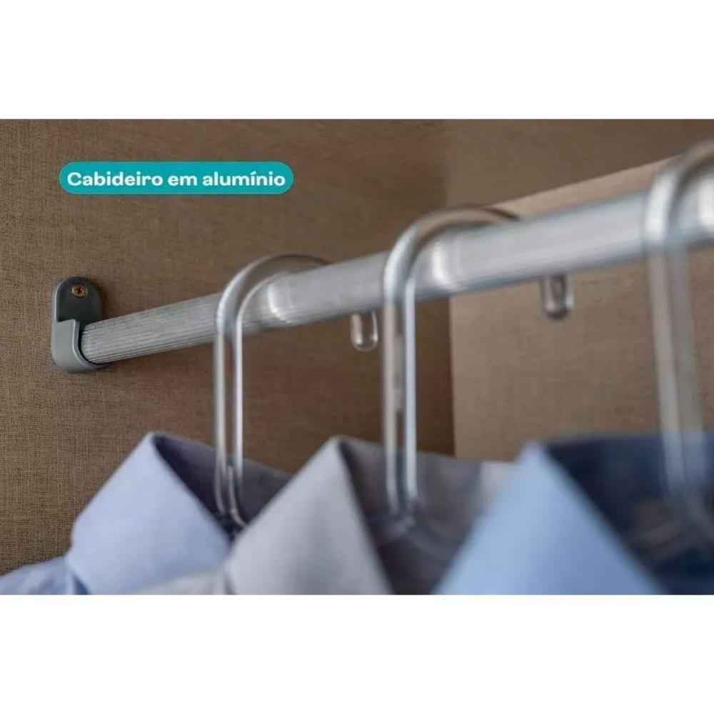 Guarda Roupa 6 Portas E 3 Gavetas C/ Pés Belmont 1154 Freijo/cinza - Carraro - 6