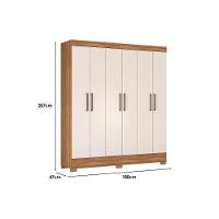 Guarda Roupa 6 Portas E 2 Gavetas Verso Branco - Demóbile - 9